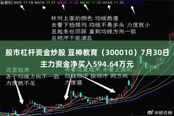 股市杠杆资金炒股 豆神教育（300010）7月30日主力资金净买入594.64万元