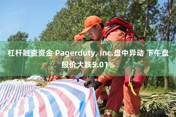 杠杆融资资金 Pagerduty, Inc.盘中异动 下午盘股价大跌5.01%