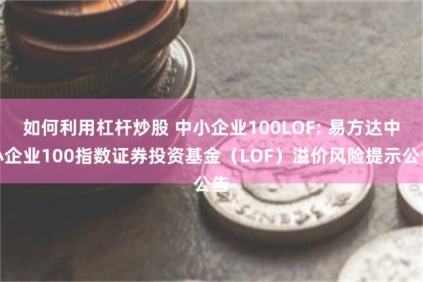 如何利用杠杆炒股 中小企业100LOF: 易方达中小企业100指数证券投资基金（LOF）溢价风险提示公告