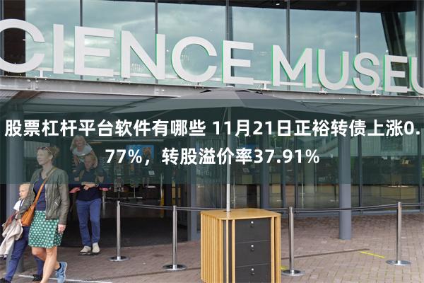 股票杠杆平台软件有哪些 11月21日正裕转债上涨0.77%，转股溢价率37.91%